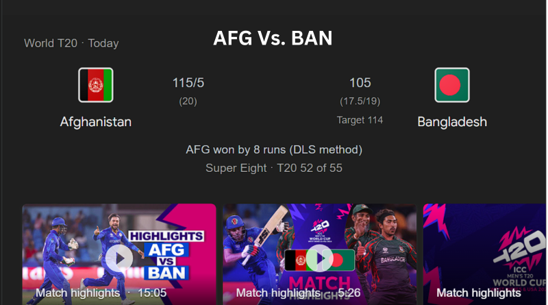 AFG Vs. BAN